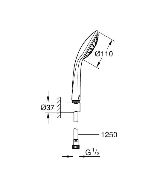 Grohe - Euphoria - Kézi zuhanyfej - 27354000 – 2. kép