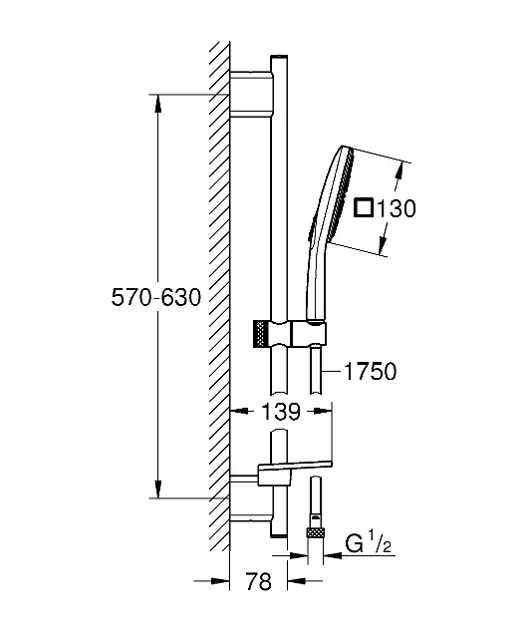 Grohe - Rainshower SmartActive Cube - Kézi zuhanyfej - 26584000 – 2. kép