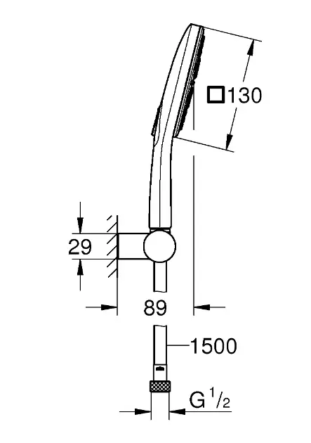 Grohe - Rainshower SmartActive Cube - Kézi zuhanyfej - 26588000 – 2. kép