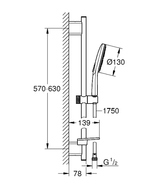 Grohe - Rainshower SmartActive - Kézi zuhanyfej - 26546000 – 2. kép