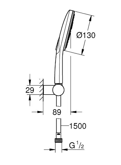 Grohe - Rainshower SmartActive - Kézi zuhanyfej - 26580000 – 2. kép
