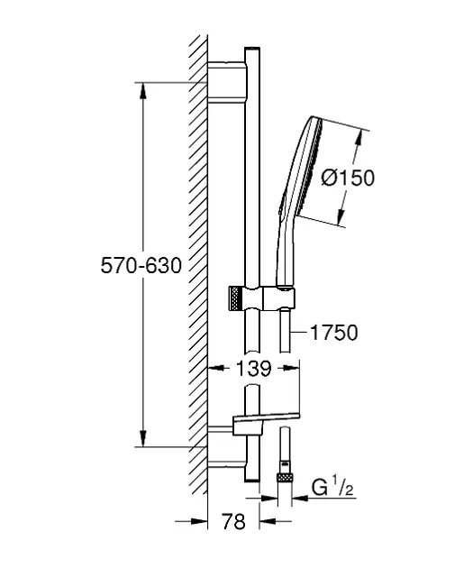 Grohe - Rainshower SmartActive - Kézi zuhanyfej - 26592000 – 2. kép