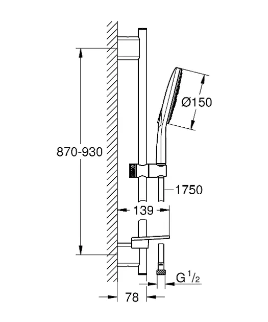 Grohe - Rainshower SmartActive - Kézi zuhanyfej - 26594000 – 2. kép