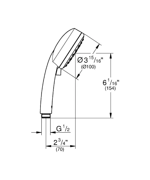 Grohe - Tempesta Cosmopolitan - Kézi zuhanyfej - 2757120E – 2. kép