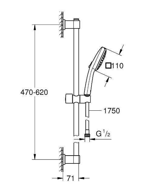 Grohe - Vitalio Comfort - Kézi zuhanyfej - 26096001 – 2. kép