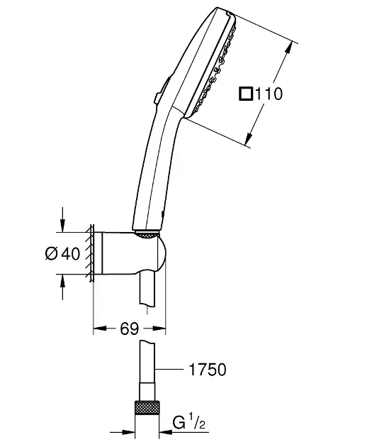 Grohe - Vitalio Comfort - Kézi zuhanyfej - 263992431 – 2. kép