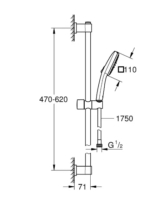 Grohe - Vitalio Comfort - Kézi zuhanyfej - 26928001 – 2. kép