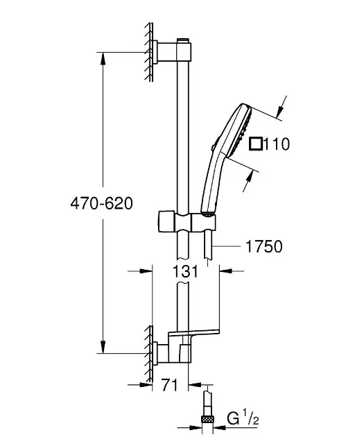 Grohe - Vitalio Comfort - Kézi zuhanyfej - 26929001 – 2. kép