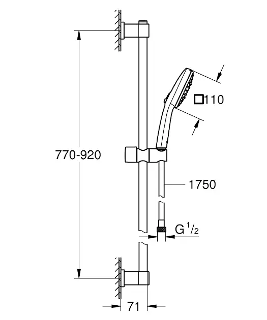 Grohe - Vitalio Comfort - Kézi zuhanyfej - 26932001 – 2. kép