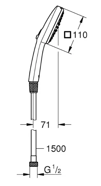 Grohe - Vitalio Comfort - Kézi zuhanyfej - 26973001 – 2. kép