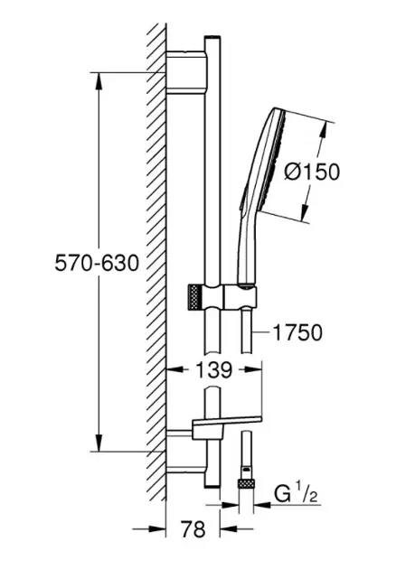Grohe - Vitalio SmartActive - Kézi zuhanyfej - 26598000 – 2. kép