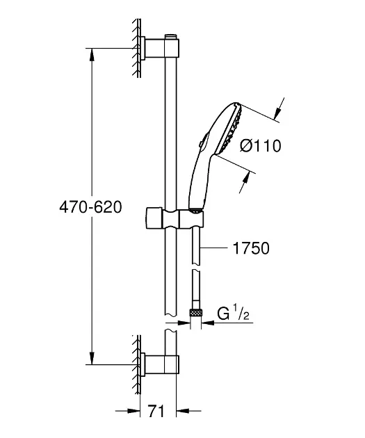 Grohe - Vitalio Start - Kézi zuhanyfej - 26032001 – 2. kép