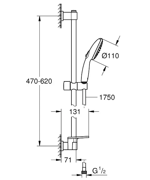 Grohe - Vitalio Start - Kézi zuhanyfej - 26952001 – 2. kép