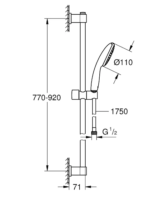 Grohe - Vitalio Start - Kézi zuhanyfej - 26953001 – 2. kép