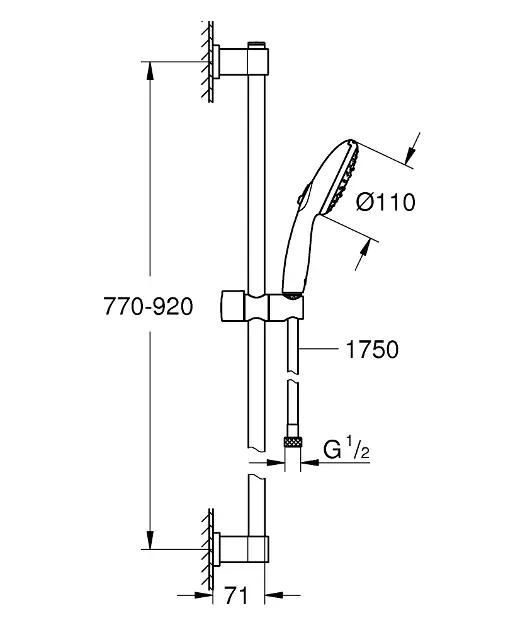 Grohe - Vitalio Start - Kézi zuhanyfej - 26956001 – 2. kép
