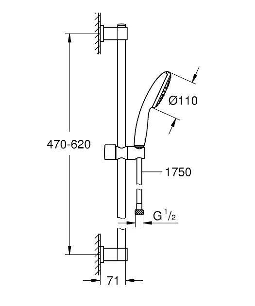 Grohe - Vitalio Start - Kézi zuhanyfej - 27942001 – 2. kép