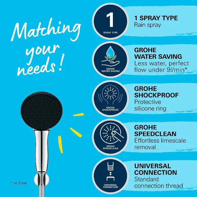Grohe - Vitalio Start - Kézi zuhanyfej - 27944001 – 15. kép