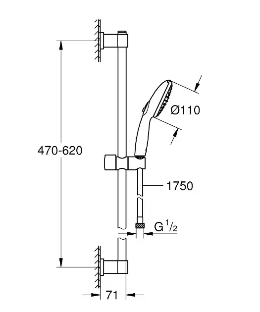 Grohe - Vitalio Start - Kézi zuhanyfej - 279482431 – 2. kép