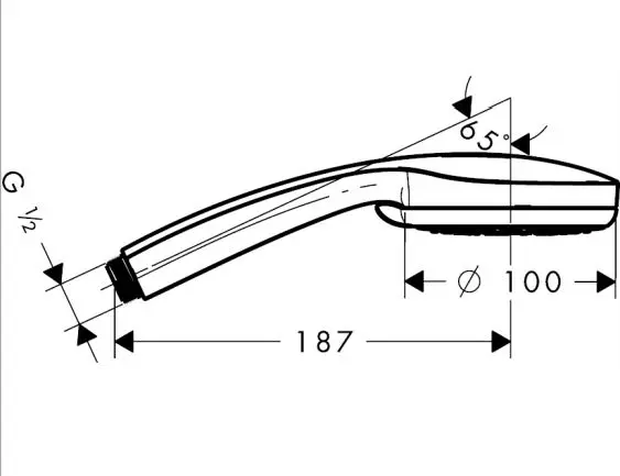 Hansgrohe - Croma 100 - Kézi zuhanyfej - 28535000 – 2. kép