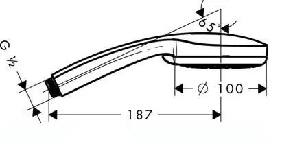 Hansgrohe - Croma 100 - Kézi zuhanyfej - 28536460 – 2. kép