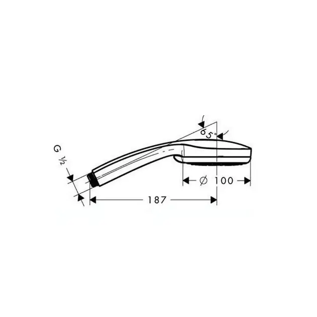 Hansgrohe - Croma 100 - Kézi zuhanyfej - 28536810 – 2. kép