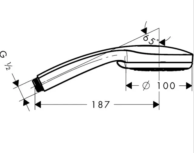 Hansgrohe - Croma 100 - Kézi zuhanyfej - 28537000 – 2. kép