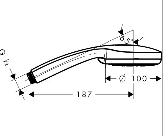Hansgrohe - Croma 100 - Kézi zuhanyfej - 28538000 – 2. kép