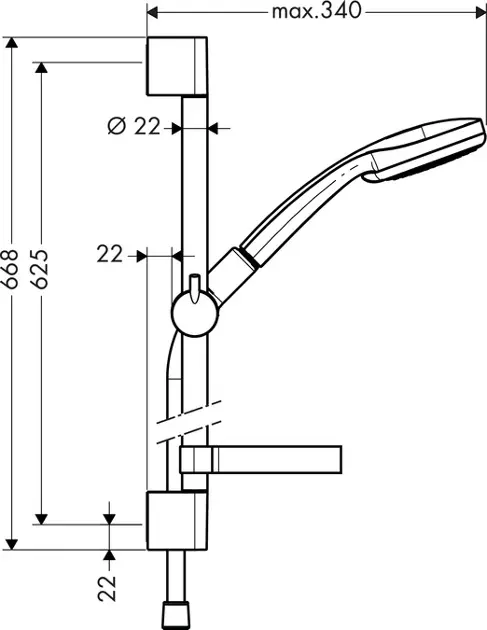 Hansgrohe - Croma - Kézi zuhanyfej - 27776000 – 2. kép