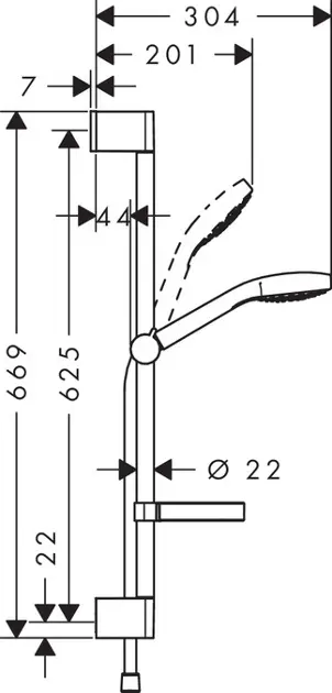 Hansgrohe - Croma Select S - Kézi zuhanyfej - 26566400 – 2. kép