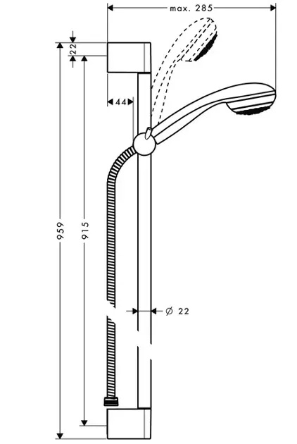 Hansgrohe - Crometta 85 - Kézi zuhanyfej - 27729000 – 2. kép