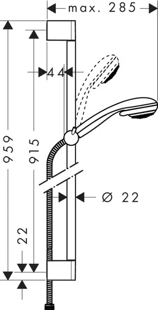 Hansgrohe - Crometta 85 - Kézi zuhanyfej - 27762000 – 2. kép