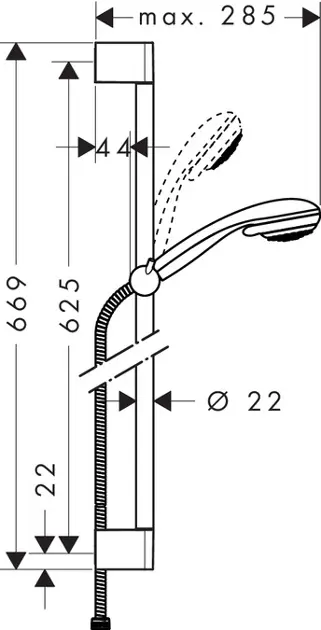 Hansgrohe - Crometta 85 - Kézi zuhanyfej - 27763000 – 2. kép