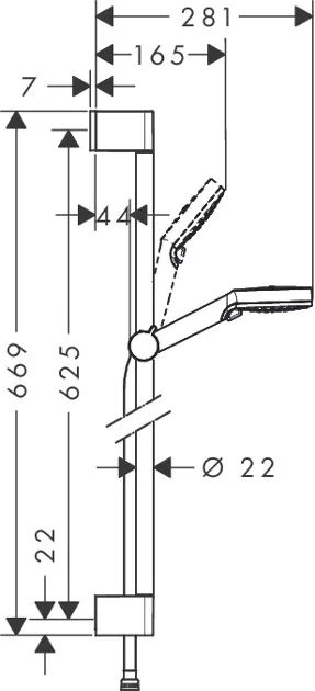 Hansgrohe - Crometta - Kézi zuhanyfej - 26534400 – 2. kép