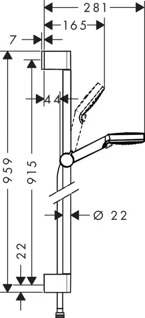 Hansgrohe - Crometta - Kézi zuhanyfej - 26538400 – 2. kép
