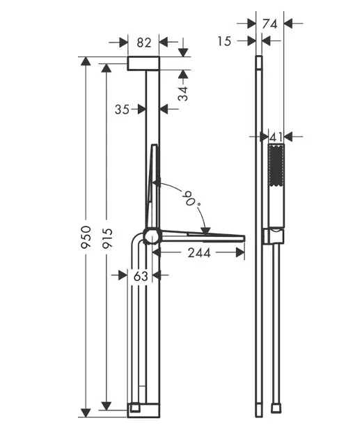 Hansgrohe - Pulsify E - Kézi zuhanyfej - 24381670 – 2. kép