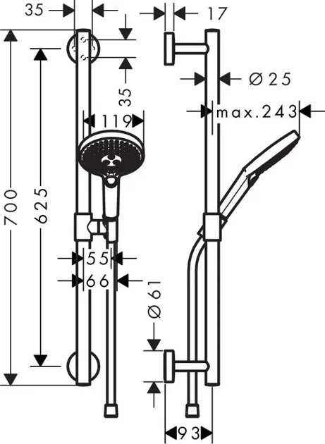 Hansgrohe - Raindance Select S - Kézi zuhanyfej - 26320000 – 2. kép