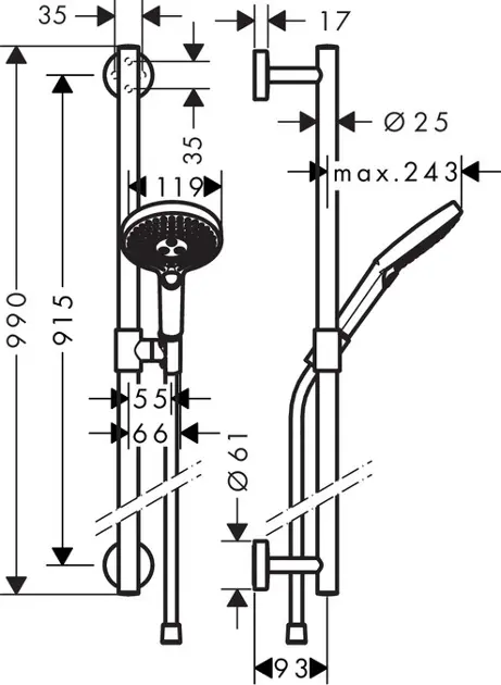 Hansgrohe - Raindance Select S - Kézi zuhanyfej - 26322400 – 2. kép