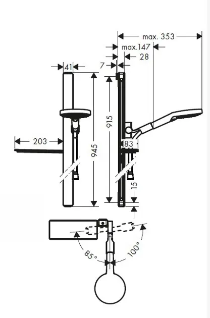 Hansgrohe - Raindance Select S - Kézi zuhanyfej - 27648000 – 2. kép
