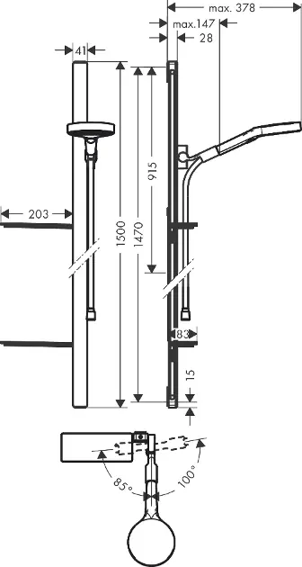 Hansgrohe - Rainfinity - Kézi zuhanyfej - 27673000 – 2. kép