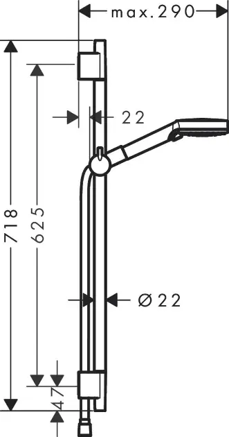 Hansgrohe - Vernis Blend - Kézi zuhanyfej - 26423670 – 2. kép