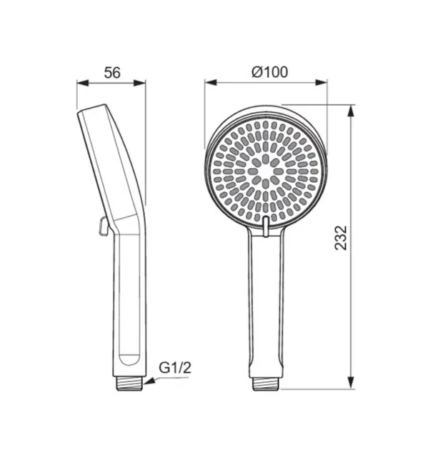 Ideal Standard - Idealrain ALU+ - Kézi zuhanyfej - BD990XG – 2. kép