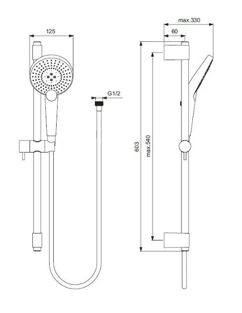 Ideal Standard - Idealrain Evo Jet - Kézi zuhanyfej - B1761AA – 2. kép