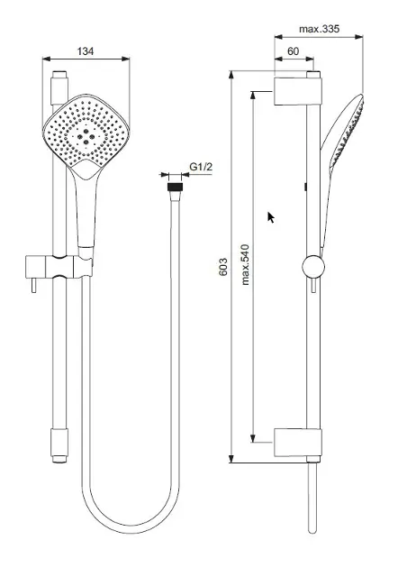 Ideal Standard - Idealrain Evo Jet - Kézi zuhanyfej - B1762AA – 2. kép