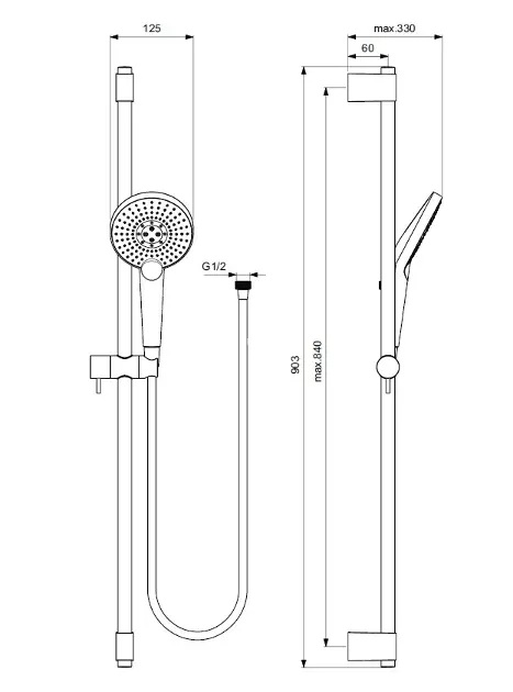 Ideal Standard - Idealrain Evo Jet - Kézi zuhanyfej - B1763AA – 2. kép