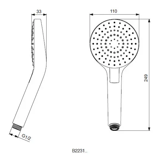 Ideal Standard - Idealrain Evo Jet - Kézi zuhanyfej - B2231AA – 2. kép
