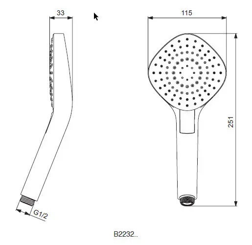 Ideal Standard - Idealrain Evo Jet - Kézi zuhanyfej - B2232AA – 2. kép