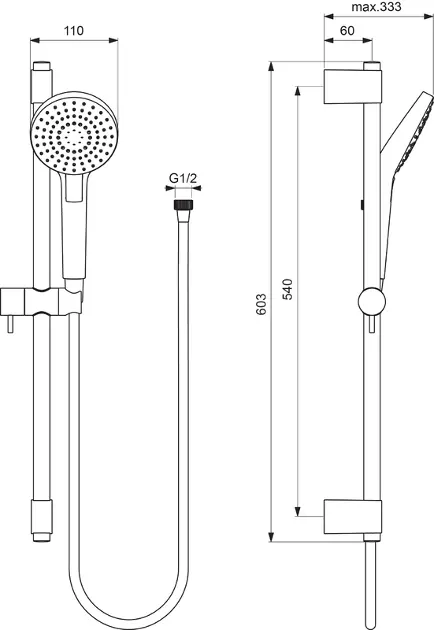 Ideal Standard - Idealrain Evo Jet - Kézi zuhanyfej - B2233AA – 2. kép
