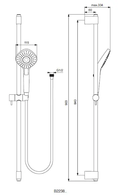 Ideal Standard - Idealrain Evo Jet - Kézi zuhanyfej - B2238AA – 2. kép