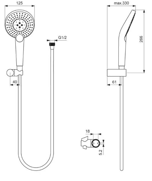 Ideal Standard - Idealrain Evo Jet - Kézi zuhanyfej - B2459AA – 2. kép