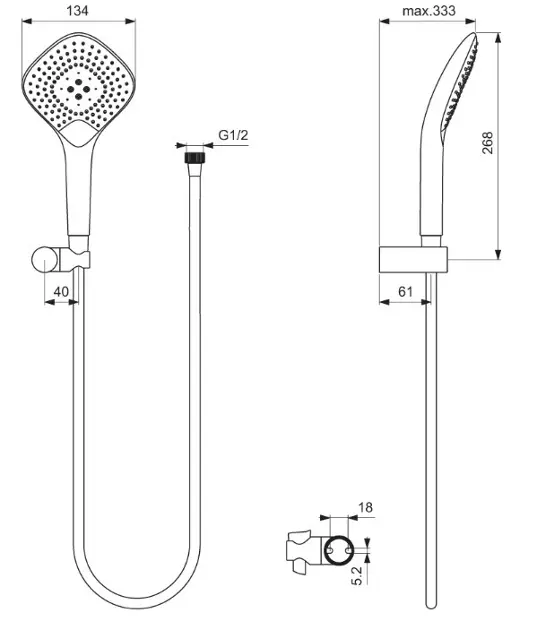 Ideal Standard - Idealrain Evo Jet - Kézi zuhanyfej - B2460AA – 2. kép